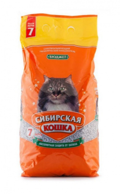 Наполнитель (Сибирская кошка) 7л Бюджет впитывающий для кошек фото